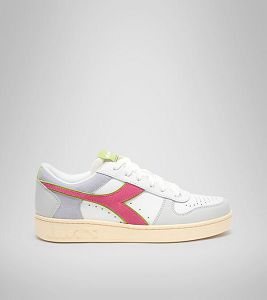 Dámské Tenisky Diadora Magic Basket Low Wn Bílé Šedé Červené | CZ-345691