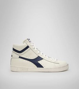 Pánské Tenisky Diadora Game L High Waxed Bílé Tmavě Blankyt | CZ-836201