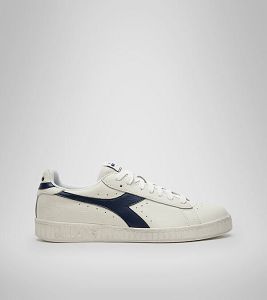 Pánské Tenisky Diadora Game L Low Waxed Bílé Tmavě Blankyt | CZ-831702