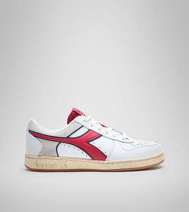 Pánské Tenisky Diadora Magic Basket Low Icona Bílé Červené | CZ-491325