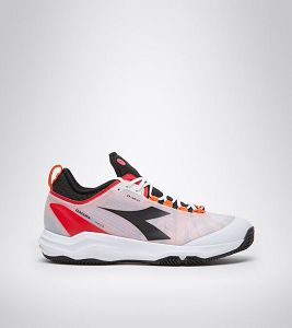 Pánské Tenisové Boty Diadora Speed Blushield Fly 3 + Clay Bílé Černé Červené | CZ-136289